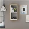 Hanah Home Modern Wall Shelf, Sapphire Oak & White, 35 x 72 x 19,6 cm, 100% Melamine Coated Particle Board, 18 mm di spessore, elegante Storage Solution for Any Room