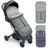 Interbaby Sacco Passeggino Invernale Universale Interbaby | Copri Passeggino Universale Morbida | Sacco Termico per Ovetto Rimovibile, Doppia Apertura, Facile da Lavare, Materiali Anallergici, Verde
