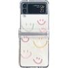 CrazyLemon Custodia per Samsung Galaxy Z Flip 3 5G 2021, Cerniera Protettiva Custodia Trasparente Cover Rigida per PC Antiurto per Cellulare - Sorriso