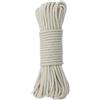 Jukway Corda in Cotone Naturale 3mm, Corda Intrecciata Rotonda 10m/32piedi con Anima, Filo macramè Multifunzione per Cucire, Impacchettare, Decorazioni Fai-da-Te, Artigianato - Bianco Grezzo (10M)