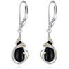 YAFEINI Orecchini in Onice Nero per Donna Argento Sterling Pietra Nera Ciondola Orecchini a Monachella Goccia Gioielli Boho Regali per Ragazze (A)