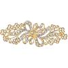 EVER FAITH Spilla Gioiello, Cristallo Austriaco Matrimonio Sposa Filigree Fiore Fiocco Trasparente Oro-Fondo
