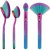 Moda Royal & Langnickel - Set di 2 pennelli da trucco ovali in polvere di precisione, confezione da 2 pezzi, con polvere di precisione grande, polvere di precisione piccola, accentua e finitura, ombre prismatiche
