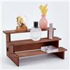 NBEADS 3 livello Legno Display Riser, 17.9x29.6x14.2cm Alzate Piccoli Alimenti Da Tavolo Color Cammello Espositori Cosmetici Organizer Profumi per La Collezione di Figure