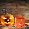 something different Tazza smaltata arancione spettrale con stampa di Halloween, 99 cm x 13 cm (1 pezzo), design divertente e materiale in ferro, perfetta per l'uso quotidiano