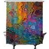 Ulticool Tenda da doccia - Bolle d'acqua - Colori artistici - 180 x 200 cm - Lavabile - Anti muffa - con 12 anelli - Viola Giallo Blu