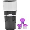 fansheng Caffettiera A Goccia Portatile 450 Ml, Macchina da caffè da Viaggio per Capsule K Cup, Caffettiera per caffè Espresso A Prova di Perdite per Campeggio All'aperto Biblioteca Ufficio (Bianco e Nero)