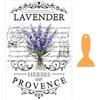 OLYCRAFT Set di 3 Trasferibili Lavanda per Mobili e Artigianato 15x30cm Adesivi vintage per mobili Lavanda ERBE DI PROVENZA Trasferibili con 1 raschietto per mobile Decorazioni per la casa