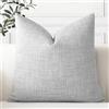 Artscope 1 Pezzi Federe per Cuscini in Finto Lino Minimalista Copricuscini Decorativo per Domestica Soggiorno Camera da Letto Divano 60x60cm, Grigio Chiaro