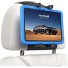 Lamicall Supporto Tablet Auto - [Clip Silicone Ampia] [Pieghevole] 360° Rotazione, Striscia Magica Elastica Tablet Poggiatesta, per Cover Spesse, per iPad, Switch e Altri 6,1-13 Dispositivi