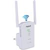 Aigital 2025 Ripetitore WiFi Potente per Casa, Extender Amplificatore Segnale WiFi 300Mbps 2.4GHz con Porta WAN/LAN, WPS Facile da Configurare, Compatibile con Modem Fibra e ADSL