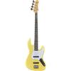 EKO GUITARS - VJB-200 Cream, Basso Elettrico 4 Corde, Corpo in Pioppo, Manico in Acero, Tastiera 21 Tasti in Resina Eko WPC, Colore Cream
