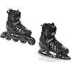 RAVEN Expert 2in1 Pattini da ghiaccio Pattini in linea Inline Skates per bambini e adulti regolabili (Black, 37-40 (23,5-26cm))