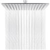 Bubuny Soffione Doccia 8 Pollici, Soffione Doccia Anticalcare a Pioggia in Acciaio Inox 304 Regolabile, Piazza, Testa con Effetto Specchio Lucido per Parete Soffitto, Soffione Doccia da Incasso 20cm