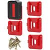 QWORK® 5 pezzi supporto per batteria compatibile con Milwaukee M18 18V, supporto a parete per batteria con viti, senza batteria