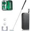 Uadme Mazza da Golf in Lega di Alluminio Staccabile, Putter per Golfisti Destri, Set Golf da Ufficio con Palline e Sacca, per Allenamento Indoor o Outdoor