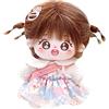 niannyyhouse 20 cm Peluche Bambola Ragazza Umanoide Farcito Corpo Nessun Attributo 8 Corpo Normale Indossabile Abbigliamento Dress Up Regali (a-16-con Scheletro)