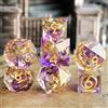 Elifel Dadi Set D&D Particolari 7 Pezzi Signore degli Anelli Dadi da Gioco Resina DnD Dice con Bordi Affilati Lancia Dadi per Dungeons and Dragons Pathfinder RPG Magic the Gathering con Confezione Regalo