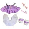 niannyyhouse Dressup - Bambola di peluche, 20 cm, vestito, sottoveste, scarpe, accessori, gonna da principessa, morbido peluche (viola)