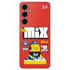 Samsung FlipSuit Case Cover per Galaxy S24 FE, Card Sticky Monster Lab con tecnlogia NFC inclusa, Rosso