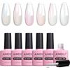 AIMEILI Top Coat Perlato 10ml No Wipe Top Coat Gel UV Glitterato SET6-75