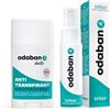 ODABAN ANTIPERPSPIRANT odaban® Set Antitraspirante & Deodorante - Spray + Stick | contro sudore e odori per ascelle, mani e piedi | protezione quotidiana lunga durata | profumo delicato unisex