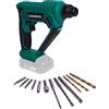 VONROC Martello perforatore VPOWER 20V 1.3 Joule - SDS plus. Incl. accessori e borsa degli attrezzi. Batteria e caricabatteria non inclusi
