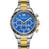 Anthony James Orologio da polso da uomo automatico con tachimetro, cronografo, retro in acciaio, analogico, cinturino in acciaio inossidabile, assemblato a mano, resistente all'acqua e ai graffi,