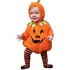 Generic Completo di Halloween Tutina Pagliacetto Bambino Unisex Costume Neonato Zucca Bimbo Tutine Invernali Body Vestito Halloween Vestito da Carnevale