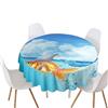 Highdi Tovaglia Rotonda Antimacchia, Tavolo Circolare Copertura Antipolvere Impermeabile Moderna Tovaglia Tonda per Buffet, Matrimonio, Ristorante, Festa (Carpa Dorata,Diametro 180cm)