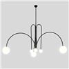 Lustres Lampadari SCH Creativo Curvo Glass Chandelier, Arte Palla Decorazione for Vetro Moderno di Illuminazione Living Room Ristorante Hotel Camera Volta Cafe Negozio di Abbigliamento M a Forma
