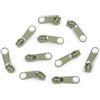 cyclingcolors 10x Cursore Cerniera Ricambio Kit di Riparazione per Cerniera Testa N°3 Cursori per Vestiti Borse Giacche Borse Valigie Jeans, grigio scuro crema