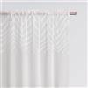ROOM99 Lindsay - Tenda con fettuccia arricciata, 140 x 230 cm, larghezza x altezza per soggiorno Curtain trasparente, moderna, per soggiorno, camera da letto, per sistema di tende con pompon, colore