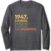 Compleanno 1947 Gadget E Idea Regalo Uom Divertenti Compleanno Uomo Anno Vintage 1947 Maglia a Manica