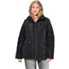 Ulla Popken Giacca trapuntata da donna con leggera imbottitura, colletto alto, giacca da donna, Nero, 46-48