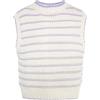 stormcloud Maglione Maglioncino a Gilet, Bianco Lana Lilla, M/L Donna