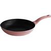 PINTINOX Prima Collection Padella in Alluminio Portofino, antiaderente 5 strati, con manico antiscottatura, diametro 28 cm, colore: Rosa Tramonto, adatta a tutti i fuochi tranne induzione
