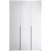 AVANTI TRENDSTORE Sernio - Armadio a 3 ante a battente in legno laminato di colore bianco opaco, perfetto per la camera da letto e l'ingresso. Dimensioni ca. LAP 135x209x52 cm.