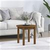 KTHLBRH Tavolino da Salotto Ø 45x40 cm in Legno Massello di Pino, Tavolinetto Salotto, Tavolini Salotto, Tavolini da Caffè, da Salotto per un'Atmosfera Accogliente