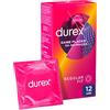 Durex Preservativi Dame Piacere con Punti e Strisce - 12 preservativi