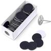Andibro Disco Abrasivo per Pedicure,100pz Dischi di Carta Vetrata di Ricambio da 25mm e Punta in Metallo per Lucidare le Unghie Rimozione dei Calli della Pelle Morta Lime per Piedi Elettriche 80Grit