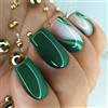 Angwis 24 unghie finte quadrate corte verdi a spirale stick su unghie verde smeraldo nudo acrilico unghie finte rimovibili unghie adesive copertura completa unghie finte con colla accessori per nail art da