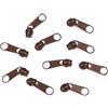 cyclingcolors 10x Cursore Cerniera Ricambio Kit di Riparazione per Cerniera Testa N°3 Cursori per Vestiti Borse Giacche Borse Valigie Jeans, marrone