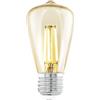 Eglo E27 LED, lampadina per illuminazione retrò, vintage color ambra, 4 Watt (equivalente a 26 Watt), 270 lumen, luce bianco caldo, 2200k, lampadina Edison ST48, Ø 4,8 cm