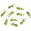 cyclingcolors 10x Cursore Cerniera Ricambio Kit di Riparazione per Cerniera Testa N°3 Cursori per Vestiti Borse Giacche Borse Valigie Jeans, verde brillante