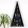 Hanah Home Stylish Wall Shelf, 100% legno solido, nero, 26 x 50 x 6 cm | Multiple Shelves, Wall Mountable Home Decor & Organization