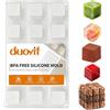 2 Stampo Per Cioccolato In Silicone Quadrato - Antiaderente, Senza BPA, Resistente Al Calore, Con Spatola Inclusa