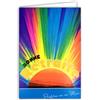 Afie 69-8145 - Biglietto di auguri di partenza in pensione, per favore, goditi una massima illustrazione tramonto sul mare, con busta, 12 x 17,5 cm, interno bianco per scrivere - Inchiostri fluo, creato e