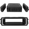 HOHIYO Custodia per rack, 19 2U Rack Case Shallow Flight Cases, durevole HDPE impermeabile antipolvere 390-2U Shock Mount Rack con scomparti per microfono 19 Rackmount Casi di volo