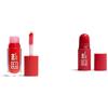 3INA MAKEUP - The Color Lip Oil 244 + The No-Rules Stick 244 - Balsamo Labbra e Blush in Crema Rosso con Acido ialuronico + Blush Stick per Occhi Labbra e Guance - Vegan - Cruelty Free